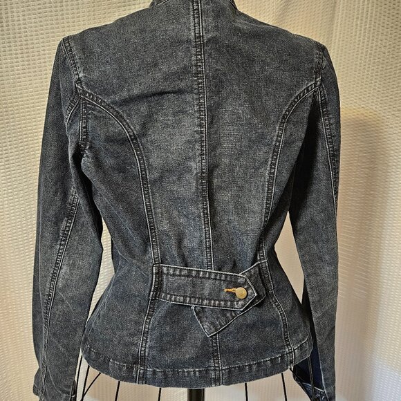 Lifeline Quiet Luxury Design Pocket Denim Blue Jean Jacket Size 36 (M) - Picture 9 of 15
